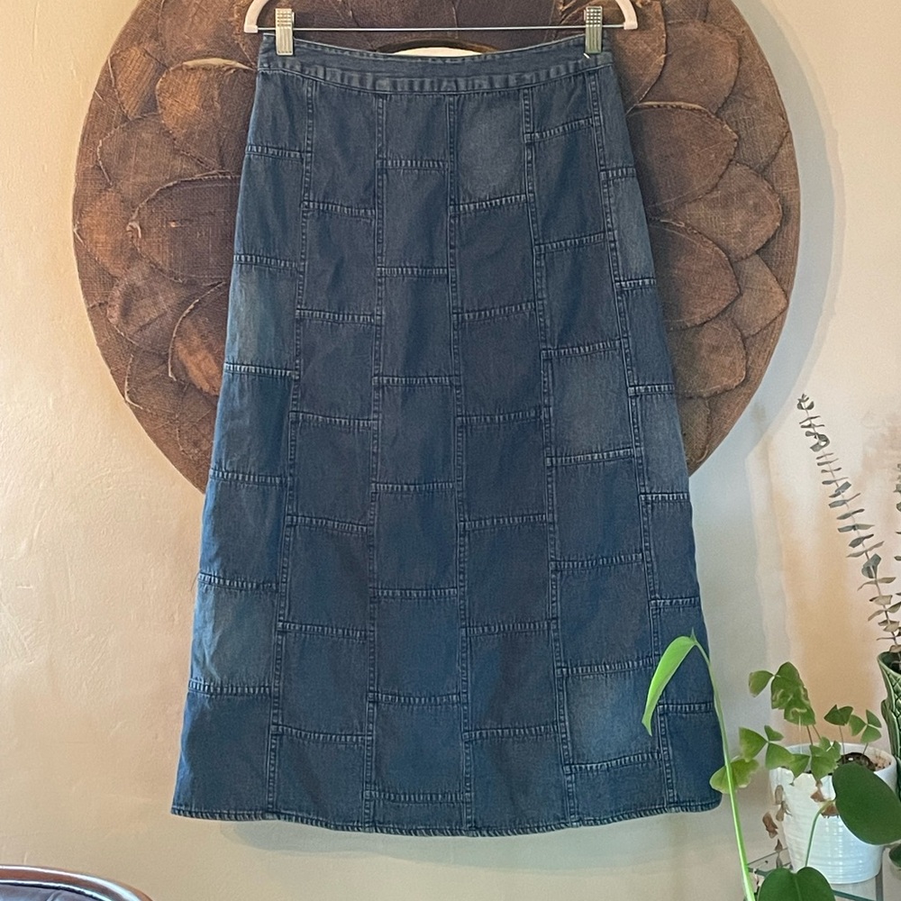 Studio West Apparel Denim Patchwork Skirt